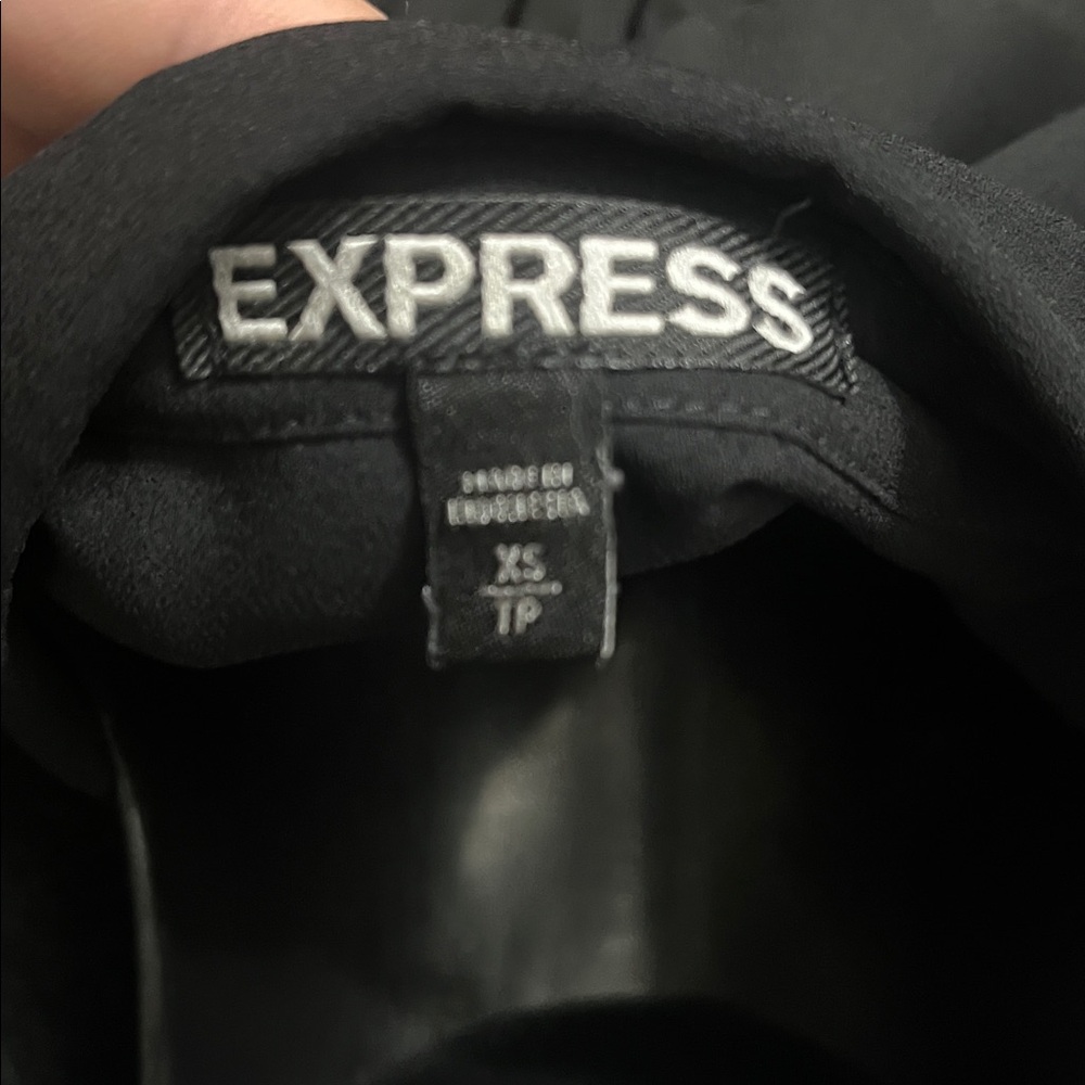 Express Black Cold Shoulder Button-Front Blouse W… - image 6